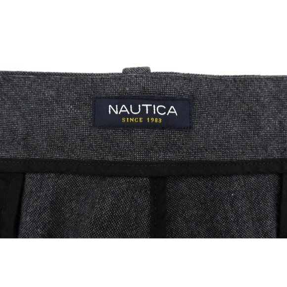 Nautica Beacon Pants Mens 40x30 Charcoal Gray Tailored Fit Chino Cotton Trousers - Picture 7 of 16